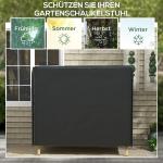 Skyddsöverdrag för Trädgårdsgunga Svart av Oxford Tyg för Utemöbler Vattentätt med UV-Skydd Hållbart 220 x 125 x 172 cm