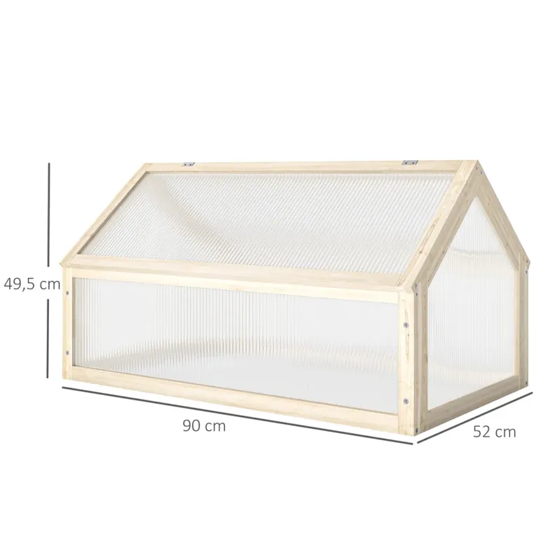 Drivbänk Miniväxthus Kallram med Lock 90 x 52 x 49,5 cm