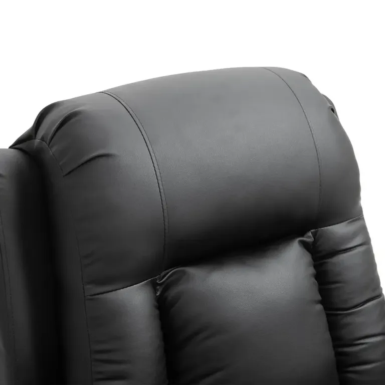 Massagestol TV-Stol Svart av Konstläder och Metall