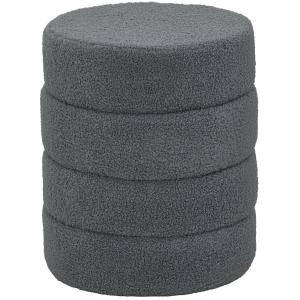 Rund Pall i Teddyfleece upp till 120 kg, Mörkgrå, Ø40x45 cm