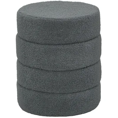 Rund Pall i Teddyfleece Upp till 120 kg Mörkgrå Ø40x45 cm