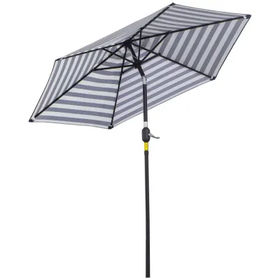 Runt Trädgårdsparasoll med Ränder Klassiskt 230 x 216 cm