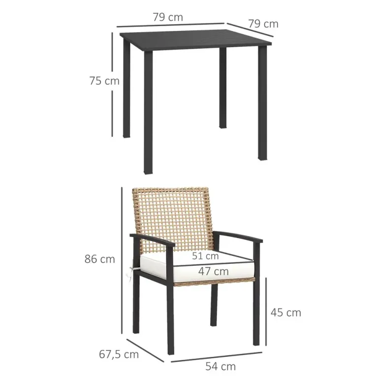 Sittgrupp Trädgårdsmöbelset Grå av Rotting och Metall 5