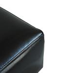 Chesterfield Pallbänk Svart Konstläder och Trä för Vardagsrum och Hall Klassisk Design 40 X 30 X 24 Cm