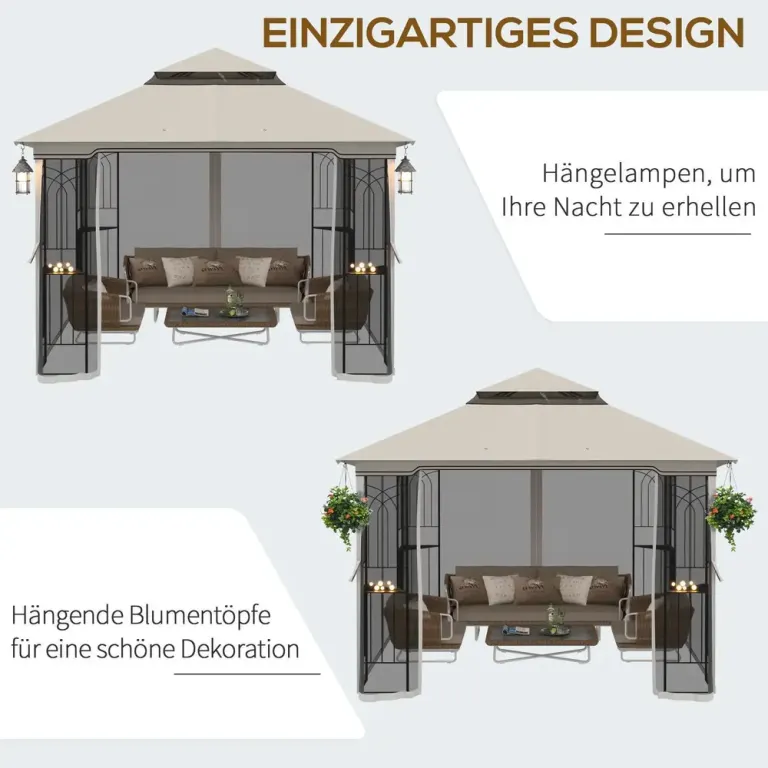 Stor Pop-up Paviljong för Event Rymligt 5,9 x 2,95 x 2,5 m