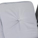 Trädgårdsgunga Hollywoodgunga Grå av Stål och Polyester för Trädgård och Balkong 2-Sits Gungbänk med Justerbart Tak 145 x 116 x 172 cm