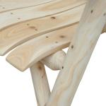 Adirondackstol Hållbar Natur Lärk för Trädgård och Altan med Högt Ryggstöd och Armstöd Klassisk Design för Vila 83 x 68 x 101 cm