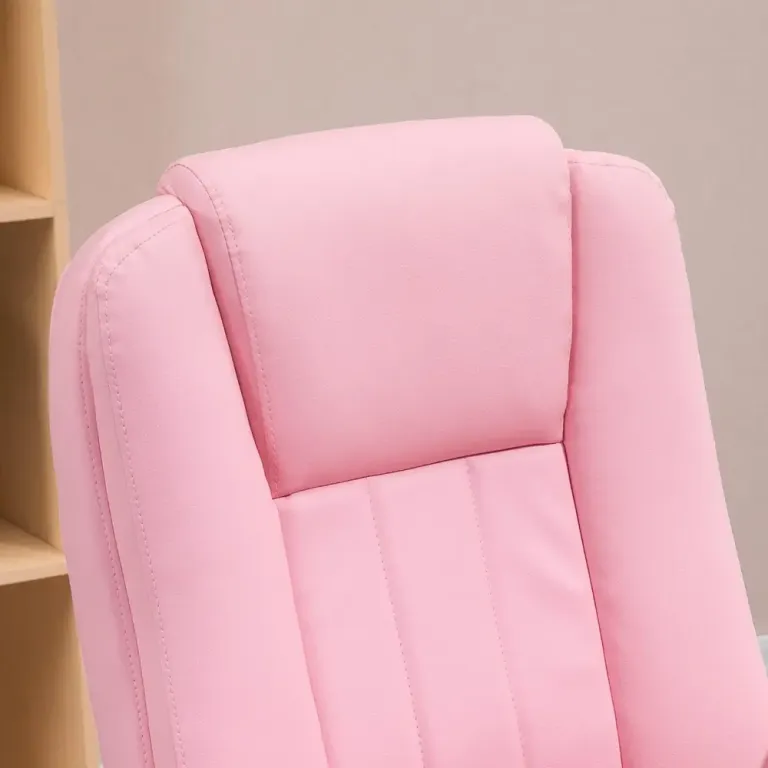 Ergonomisk Kontorsstol med Fotstöd Rosa