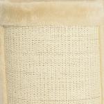 Kattklättervägg Kattmöbel Beige av Plysch och Sisal för Katter upp till 5 kg 4 Delar Väggmonterad med Sittplattform