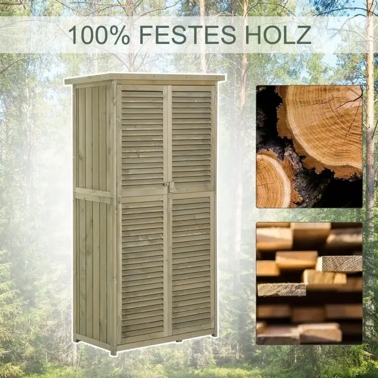 Trädgårdsskåp Redskapsbod i Trä 87 x 46,5 x 160 cm