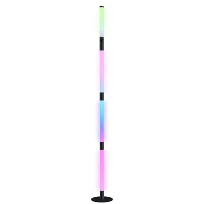 Golvlampa LED Lampa med Fjärrkontroll Mörkgrå av Metall