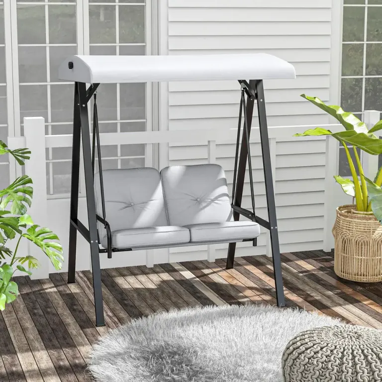 Trädgårdsgunga Hammock Grå 145 x 116 x 172 cm