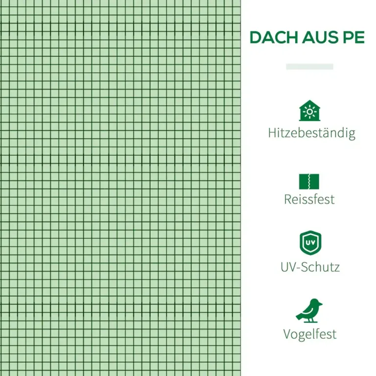 Polytunnelväxthus 3 Rulldörrar 2,95 x 1 x 0,8 m