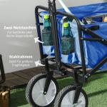 Handvagn Vikbar 360° Trädgårdsvagn Transportvagn Strandvagn Stålram Oxford 93 X 49 X 75-100 Cm