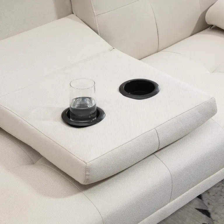 Bäddsoffa Soffa Grå av Tyg med Linnelook Scandi 3-Sits