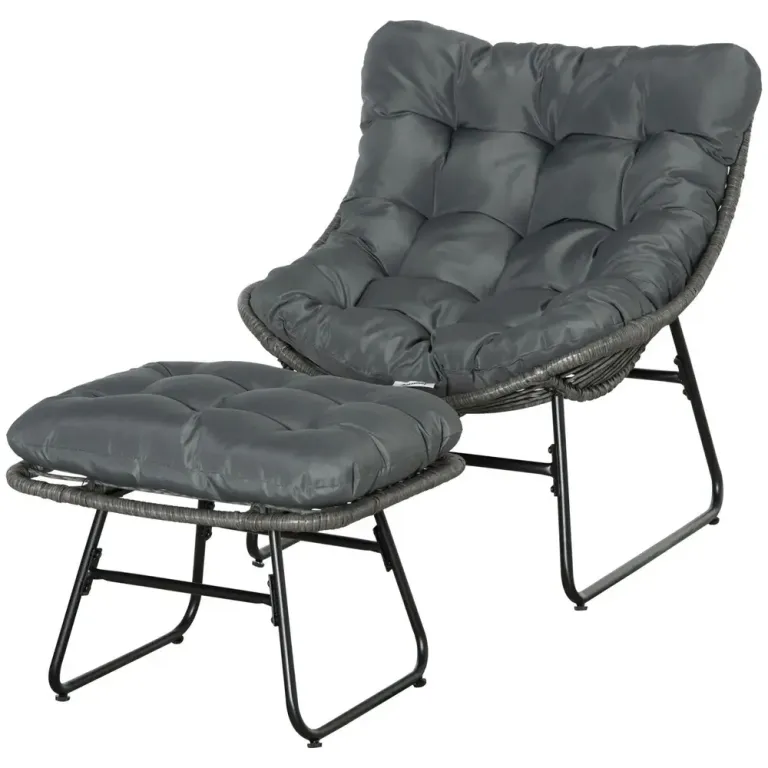 Konstrottingfåtölj med Fotpall 69 x 76 x 70 Cm