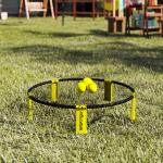 Roundnet Spikeball Set med Nät, 3 Bollar, Bärväska och Pump, Gul, Ø92x20 cm