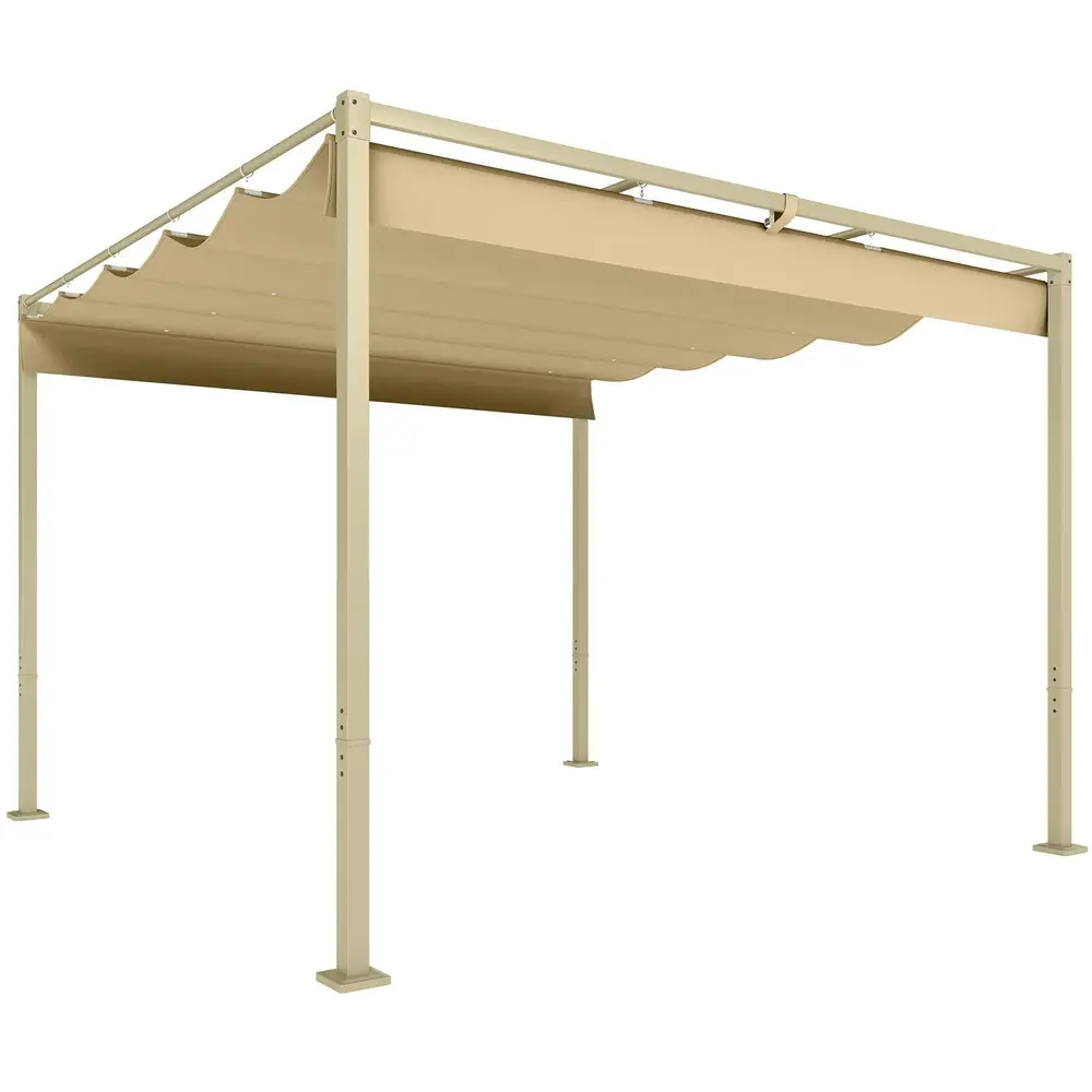 Pergola med Utdragbart Tak och UPF30+ Skydd 3 x 3 M