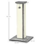 Skrapstolpe Klösträd Grå Kräm av Sisal och Plysch för Katter upp till 5 kg Inomhusbruk med Lekboll Stabil Design 81 cm