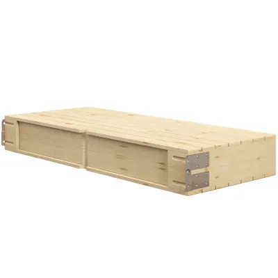 Hopfällbart Picknickbord i Gran med 4 Sittplatser, Natur