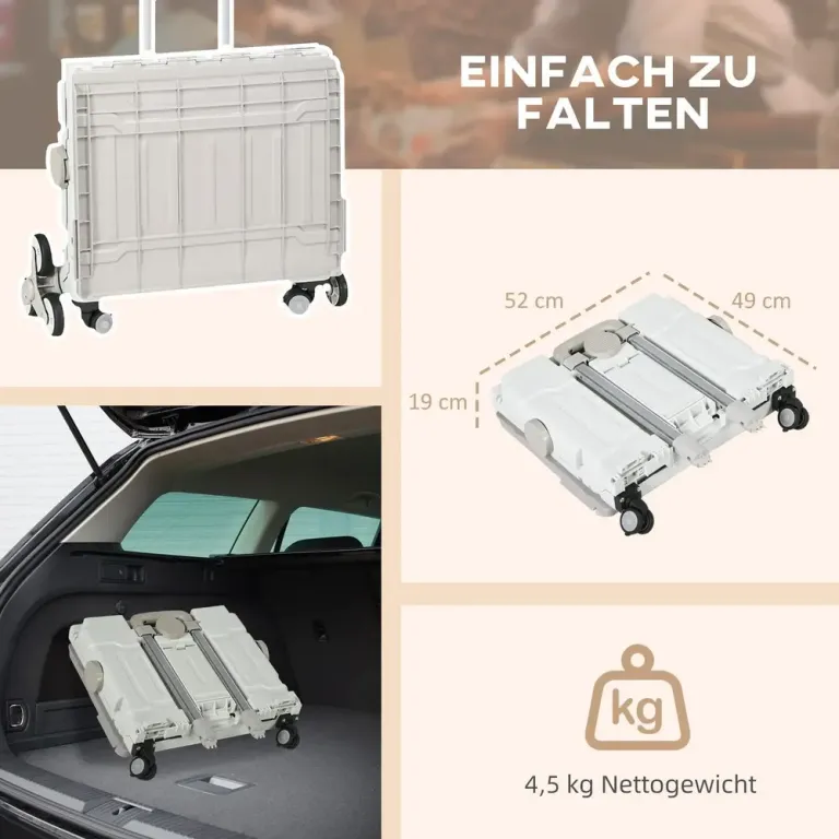 Shoppingvagn Dramatenvagn Vit av Plast och Metall