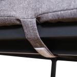 4-Delat Trädgårdsmöbelset Kombinerbart Hög Sittdyna Bord med Förvaringsutrymme Polyester Grå 138 X 69 X 63 Cm