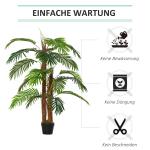 Konstgjord Palm i Kruka, Naturtrogen Konstväxt för Inomhusbruk, Underhållsfri Dekoration för Hem och Kontor, Grön, 120 cm