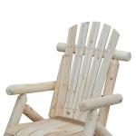 Adirondackstol Hållbar Natur Lärk för Trädgård och Altan med Högt Ryggstöd och Armstöd Klassisk Design för Vila 83 x 68 x 101 cm