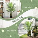 Konstgjord Palm 120 cm, Konstgjord Växt med Plastblad i Kruka för Vardagsrum och Kontor