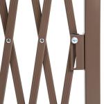 Utdragbar Saxgrind Aluminium Flexibel Säkerhetsbarriär för Trädgård och Uppfart Ihopfällbar Brun 35-300 X 103,5 Cm