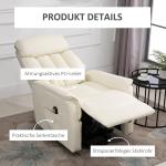 Ståstol TV-Stol Fåtölj med Ståhjälp Elektrisk Liggfunktion Konstläder Beige 80 X 94 X 104 Cm
