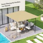 Reservtak till Paviljong med UPF30+ Skydd och Vattenavvisande Yta för Solskydd Hållbar och Stabil Beige 370 g/m² Oxford 3 x 3 m