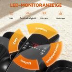 Mini-pedaltränare med 12 Hastigheter och LED-display samt Fjärrkontroll för Hemmaträning Ergonomisk och Stabil Svart Metall och Plast