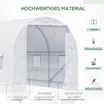 Tunnelväxthus Grön Förlängd Odlingssäsong UV-Skyddat Folieöverdrag Stabil Konstruktion 450 X 200 X 200 Cm