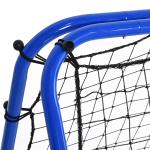 Fotbollsrebounder Kickback Goal Rebound Wall Net Justerbart 5 Nivåer Stål för Träning och Spel Blå 100 X 95 X 90 Cm
