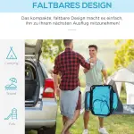 Vadderad Campingstol Oxford-Tyg Hopfällbar Strandstol med Armstöd Bekväm för Trädgård och Utflykt Blå 80 X 80 X 75 Cm