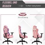 Gaming Chair Ergonomisk Kontorsstol Snurrstol Justerbar Massage Svankkudde Höjdjusterbar Rosa och Lila 69 X 56 X 125,5 Cm