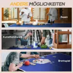Bordtennisbord Pingisbord Blå av MDF och Metall för Fritid Hopfällbart med 2 Racketar 3 Bollar och Nät Turnering
