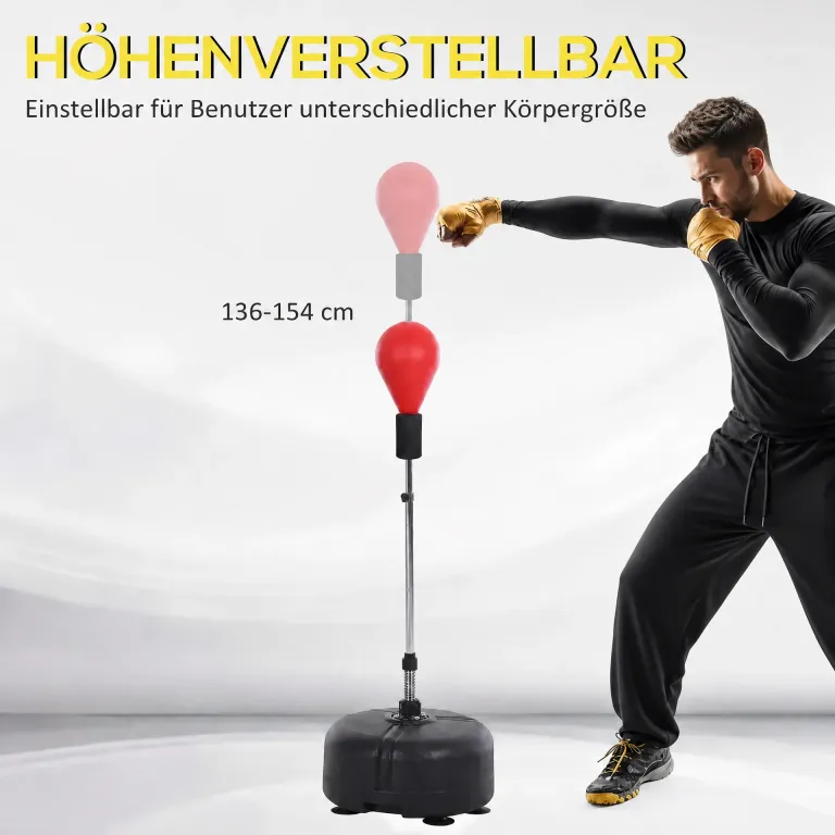 Stansboll Boxningssäck Röd av Plast och Metall 136-154 cm