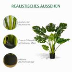 Konstgjorda Monstera, 110 cm, Konstgjorda Växter i Kruka, Dekorativ Inomhus- och Utomhusväxt