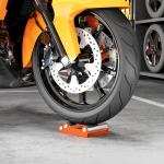 Motorcykelrengöringsställ, Rullstativ med Hjul och Däckbredd under 180 mm, Orange