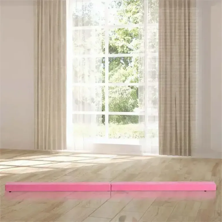 Hopfällbar Gymnastikbom för Balansträning 2,1 m, Rosa