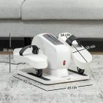 Mini Ellipsmaskin för Hemmet och Elektrisk Crosstrainer med 12 Hastigheter och 7 Motstånd Ergonomisk och Stabil Vit Metall och Plast