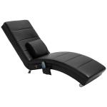 Elektrisk Massagestol i Läder, Lyxig Relaxfåtölj med Värme och Fjärrkontroll, 8 Massagepunkter för Total Avkoppling, Svart, 58 x 163 x 87 cm, 120 kg