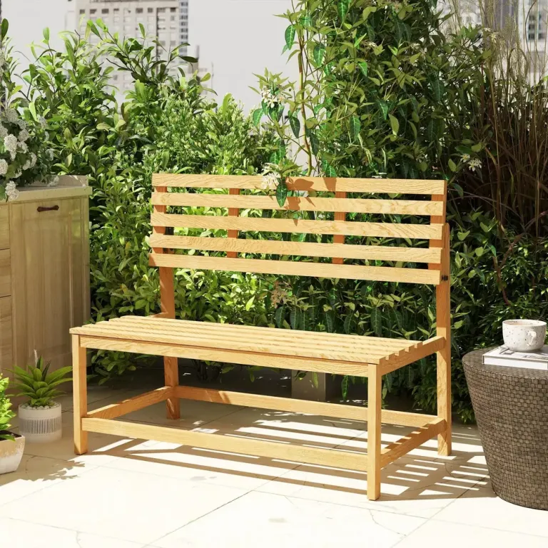 2-sits Trädgårdsbänk i Teak – och Konvertibelt 110x61x89 cm