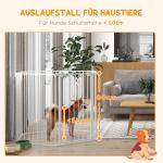 Puppy Run, Modulär Design, Hopfällbar, Stålram, Vit, 90 x 123 x 102 cm