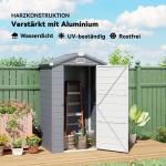 Redskapsbod med Satteltak och Ventilationsöppningar för Trädgårdsförvaring Hållbar och Stabil Mörkgrå Stål 133 x 102 x 180 och 208 cm