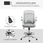 Kontorsstol med Ståfunktion, Fotstöd, Vridbar Sits, Stål, Svart, 64 x 60 x 106–126 cm