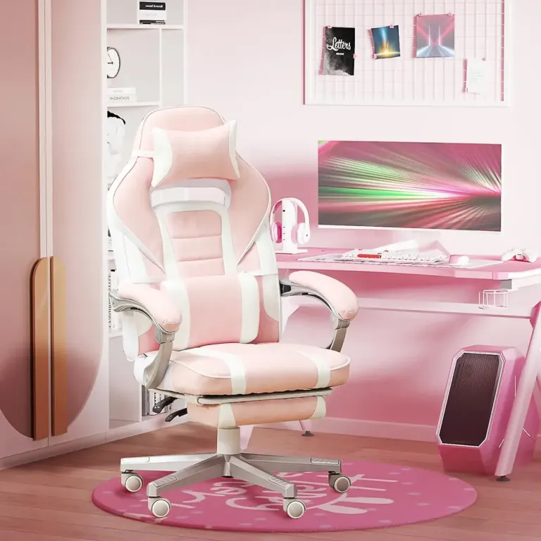 Gamingstol Rosa av Konstläder och Metall