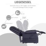 Fåtölj med Ståhjälp Massagestol Svart av Konstläder för Vardagsrum Relaxstol med USB Port och Värmefunktion Fjärrkontroll Liggfunktion
